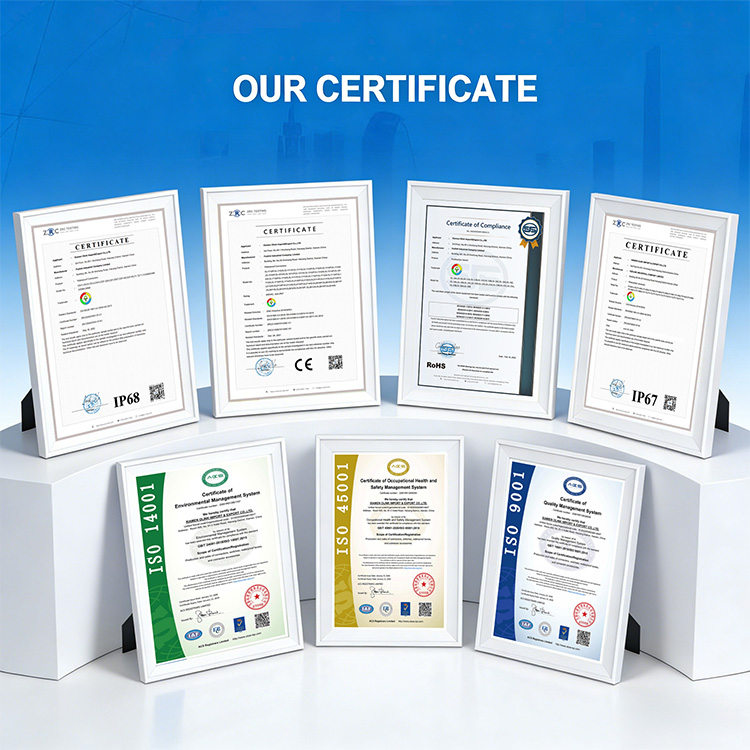 CE / IP67 / IP68 / ISO Certificates