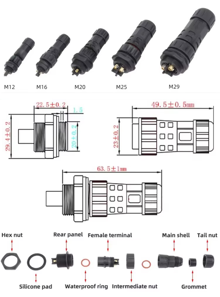The M series products include M12/M16/M20/M25/M29