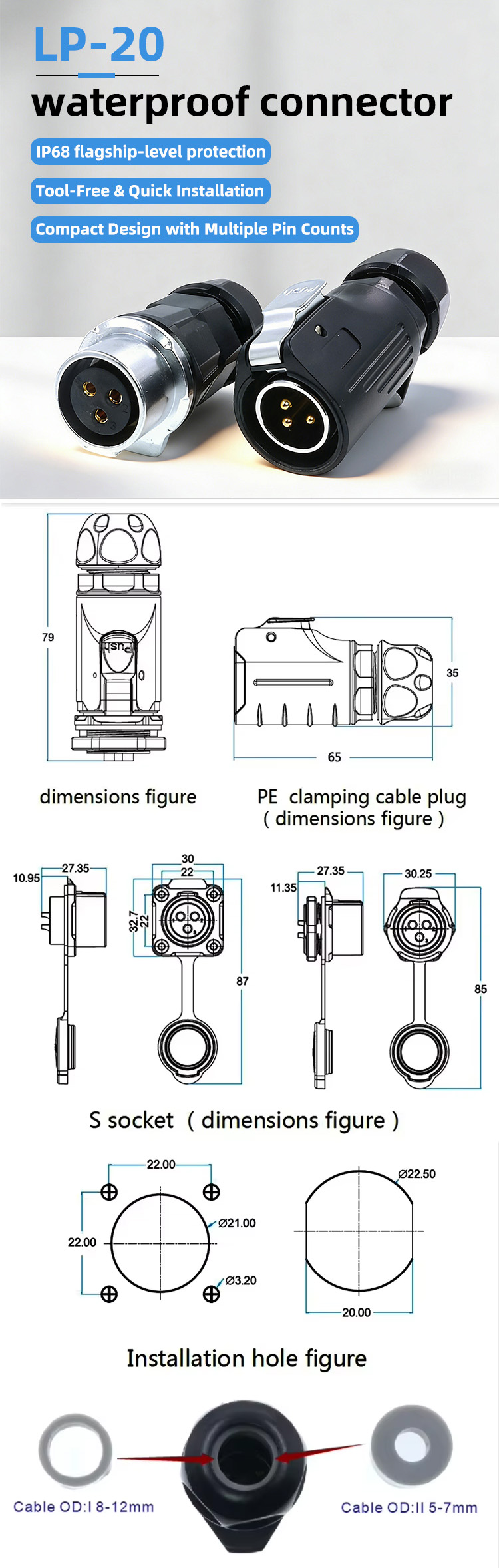 LP20 Dimensions and Advantages Overview