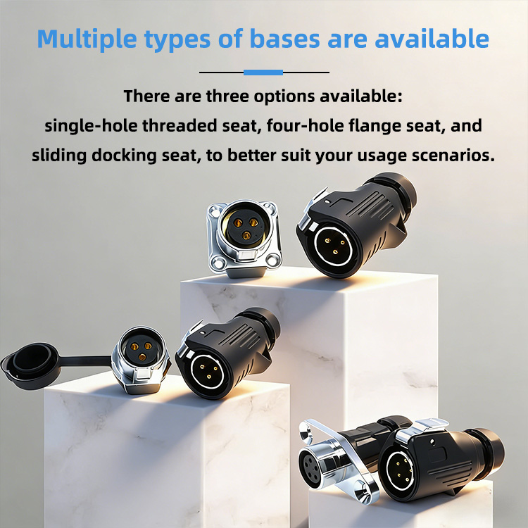 There are three options available: single-hole threaded seat, four-hole flange seat, andsliding docking seat, to better suit your usage scenarios.