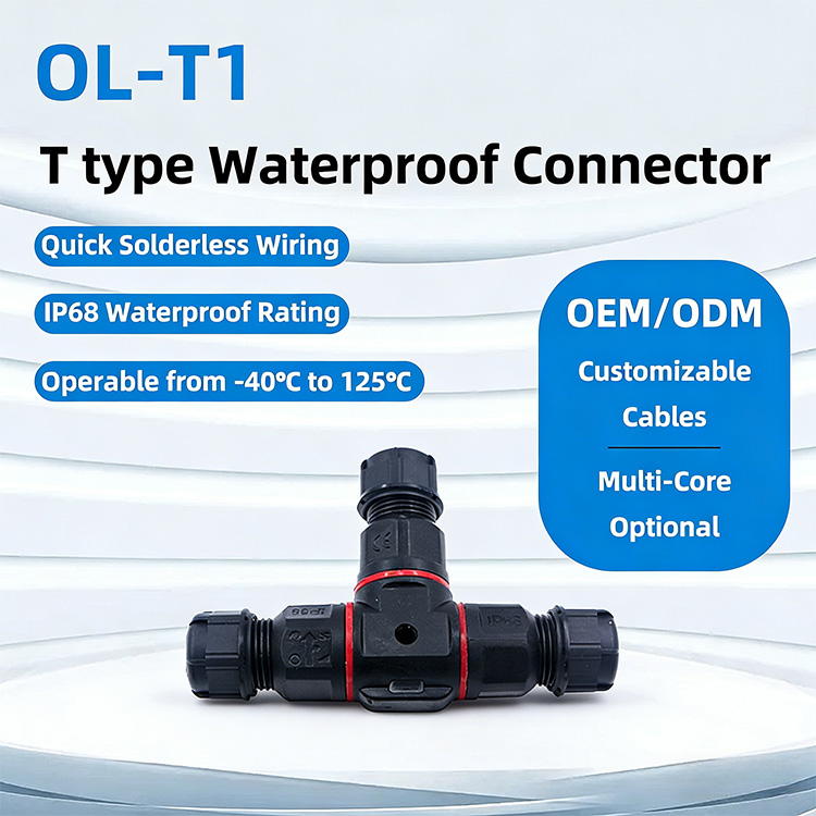 The OL-T1 features fast soldering without wiring, IP68 waterproof rating, and supports an operating temperature range of -40℃ to +125℃.