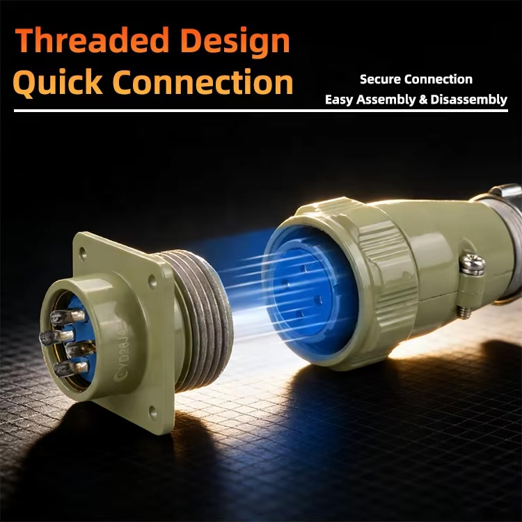 The OL-YP metal connector adopts threaded connection, which is simple, fast and easy to install and disassemble