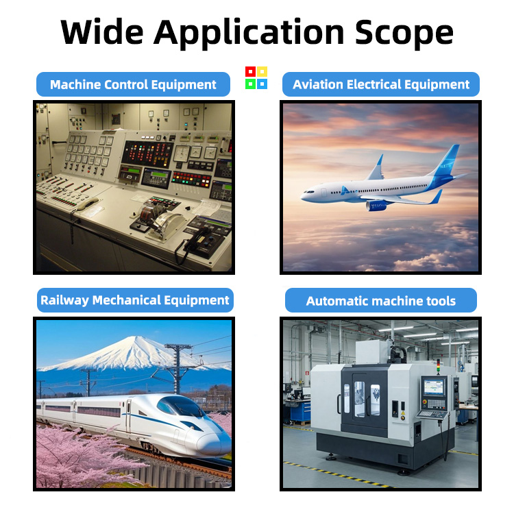 FQ metal connectors can be used in machine control equipment, aviation electrical equipment, railway mechanical equipment and automatic machine tools
