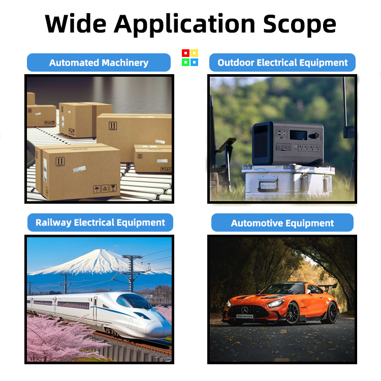 The OL-P can be used in automated mechanical equipment, outdoor electrical equipment, railway electrical equipment and automotive electrical equipment.