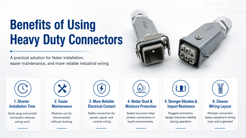 Benefits of Using Heavy Duty Connectors in Industrial Equipment