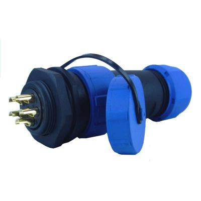 IP68 Plastic Circular waterproof  SP21 cable connector