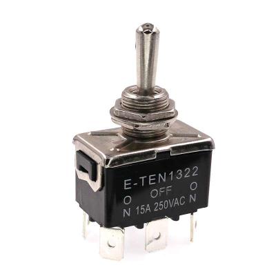 6 pin 15 amp dpdt momentary waterproof toggle switch AC