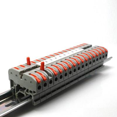 Push in wire to wire connector din rail types PCT-211