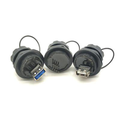 Ip67 usb round connector 3.0 wireless