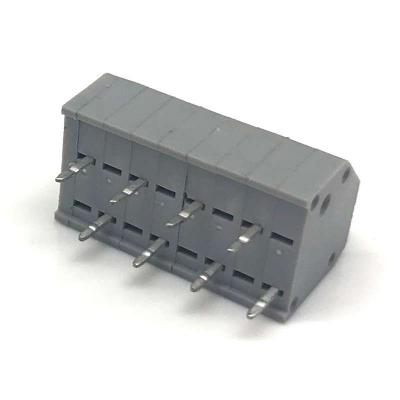 3 position plastic spring load terminal block screwless