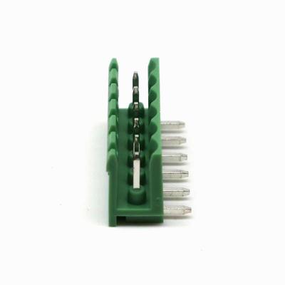 5.08mm single row green color plug in terminal block