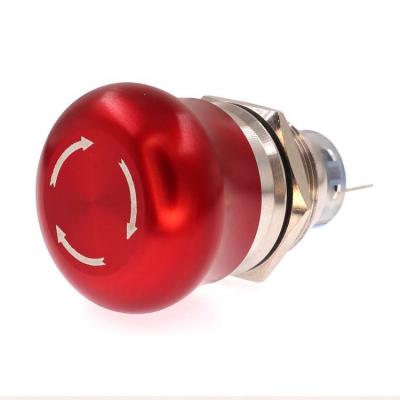 19mm 22mm Red Mushroom Emergency Stop Button ASwitch Metal