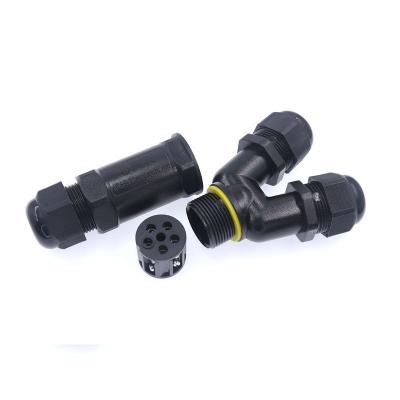 Y Type Waterproof Connector 3 Way Outdoor Wiring IP68 Waterproof