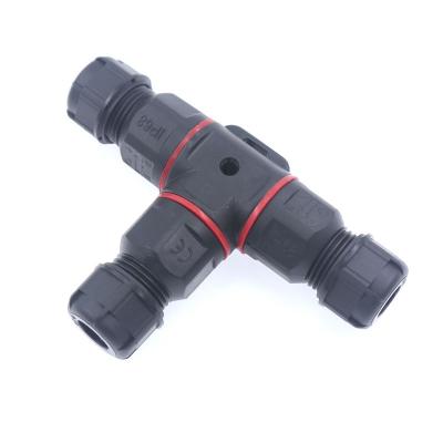 T Type Connector 3 Way Power Branch 250V16A IP68 2pin 3pin 4pin