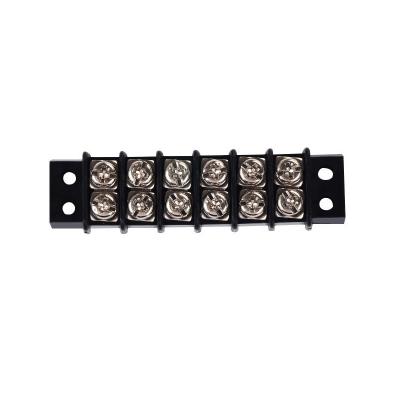 High Quality 150V 30a 2 Circuit Black Double Row Barrier Terminal Block