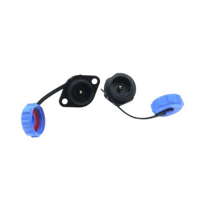Single Core Waterproof Aviation Plug Socket 13mm 1Pin 2Pin Front Nut Waterproof IP67 Connector