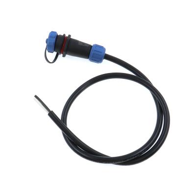 Robust Custom WEIPU 3P/ 12P Black Round Straight Connector with waterproof cable