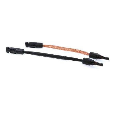 Customize Pv Solar Connector Extension Cable 2.5mm Square 20cm Flat Copper Cable
