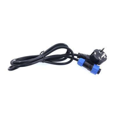 SD16-3P male cable plug with 1.5m AC power plug 0.75sqmm