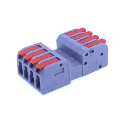 Quick Connect Terminals Connector 5.5mm Spacing Lever Crimp Terminal Block for Power Applications Plug-In Design