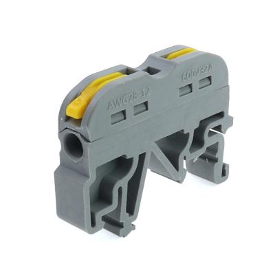 UK Din Rail Spring Type Push-in Wire Connector Easy Replacement Terminal Block