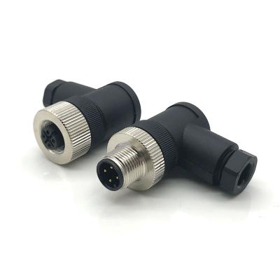 M12 Connector A B C D Coding 90 Degree Solder Connection