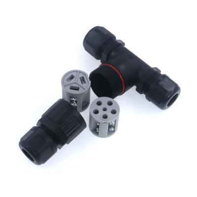 450V 32A IP68 3pin 5pin T Type Waterproof Connectors Black Power 3 Way Male Female Power Connector Male and Female Plug Socket