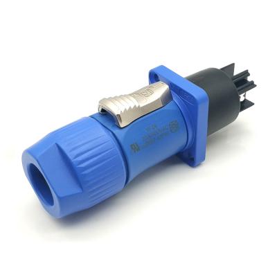 Professional Grade Powercon Connector 20A 500V Waterproof and Lockable for Reliable Power Supply