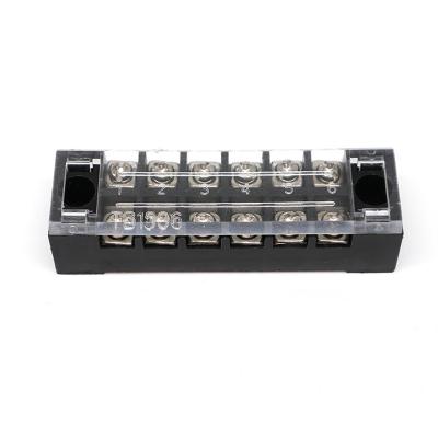 15a dual row screw barrier terminal block TB series