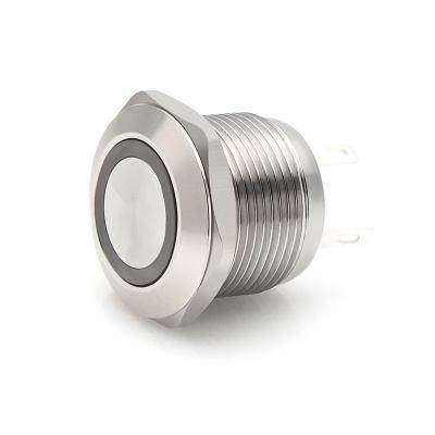 5V LED Mini Automatic Stainless Steel Push Button Switch