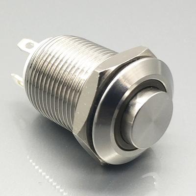 12mm on/off illuminated without led stainless steel metal push button switch