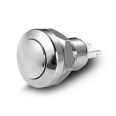 rest on off round mini metal electrical push button switch