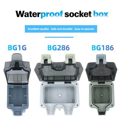 BG1G/BG286/BG186 86-Type IP66 Outdoor Waterproof Electrical Box For Socket & Switch