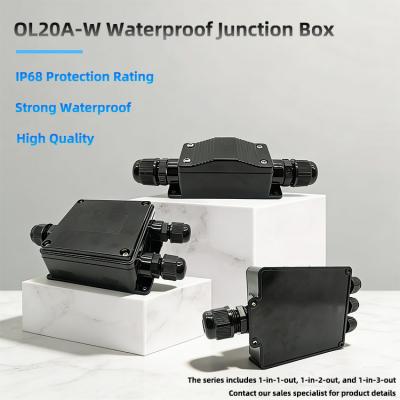 OL20A-W 2 Way PG9 IP68 250V AC 45A Industrial & Outdoor Use Cable Electric Junction Box
