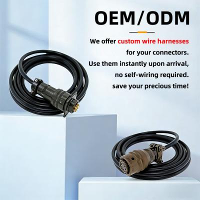 MS3116 Amphenol Mil Connector Aerospace Power Adapter-Bend Circular Air Plug 600V 7.5A IP67 Rated