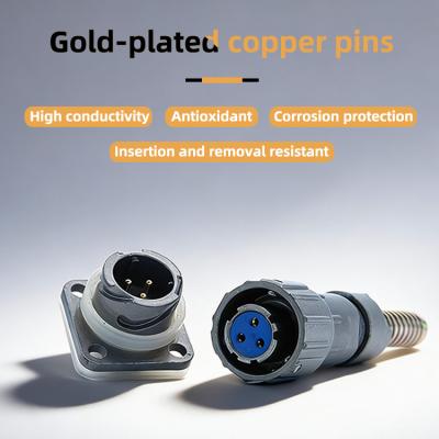 FQ Series 25A Automotive Plug Socket Electric Connector Gold-Plated Copper Contacts Aluminum Alloy IP67 Waterproof Terminals