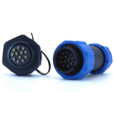 OL21 Series Waterproof Male Female Cable Connector 5A/15A/30A 400V/500V Solder/Screw Termination