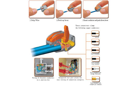 How to assemble push in wire connector